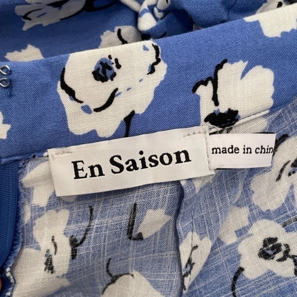 En Saison Blue Flower Print Skort - Picture 9 of 9